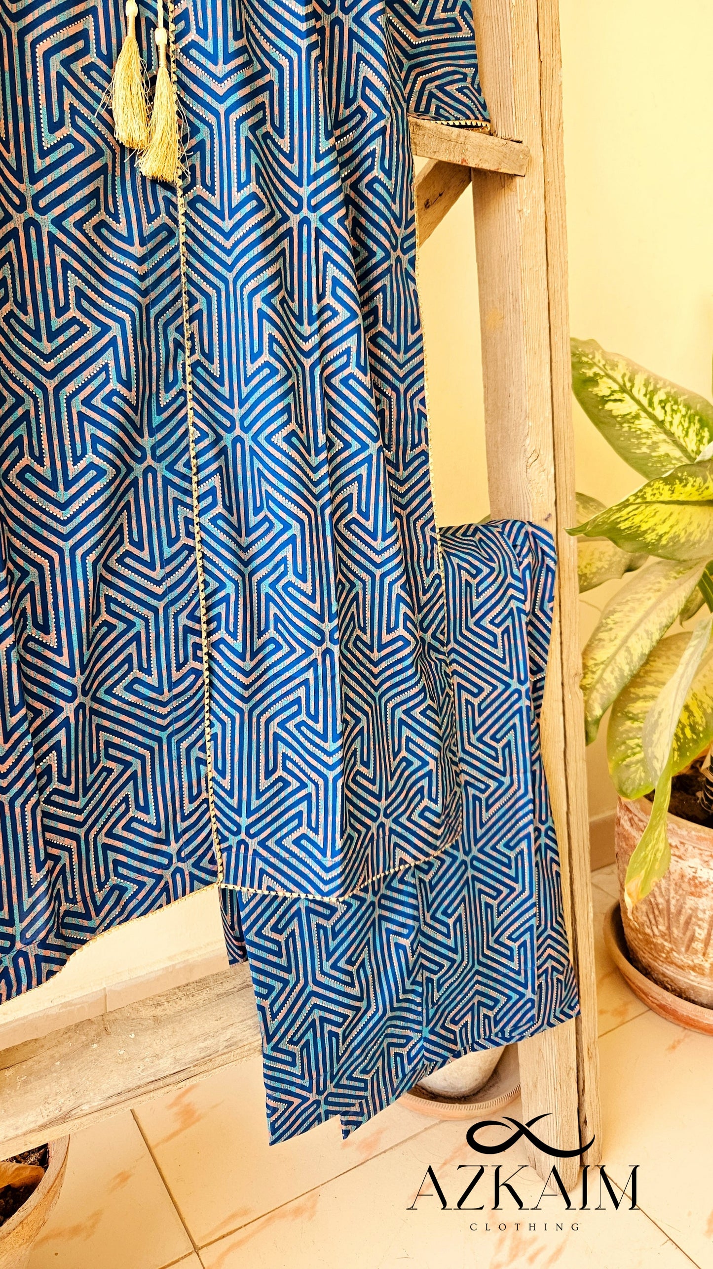 Geometrical "Malai Silk" Co-Ord - 2pcs