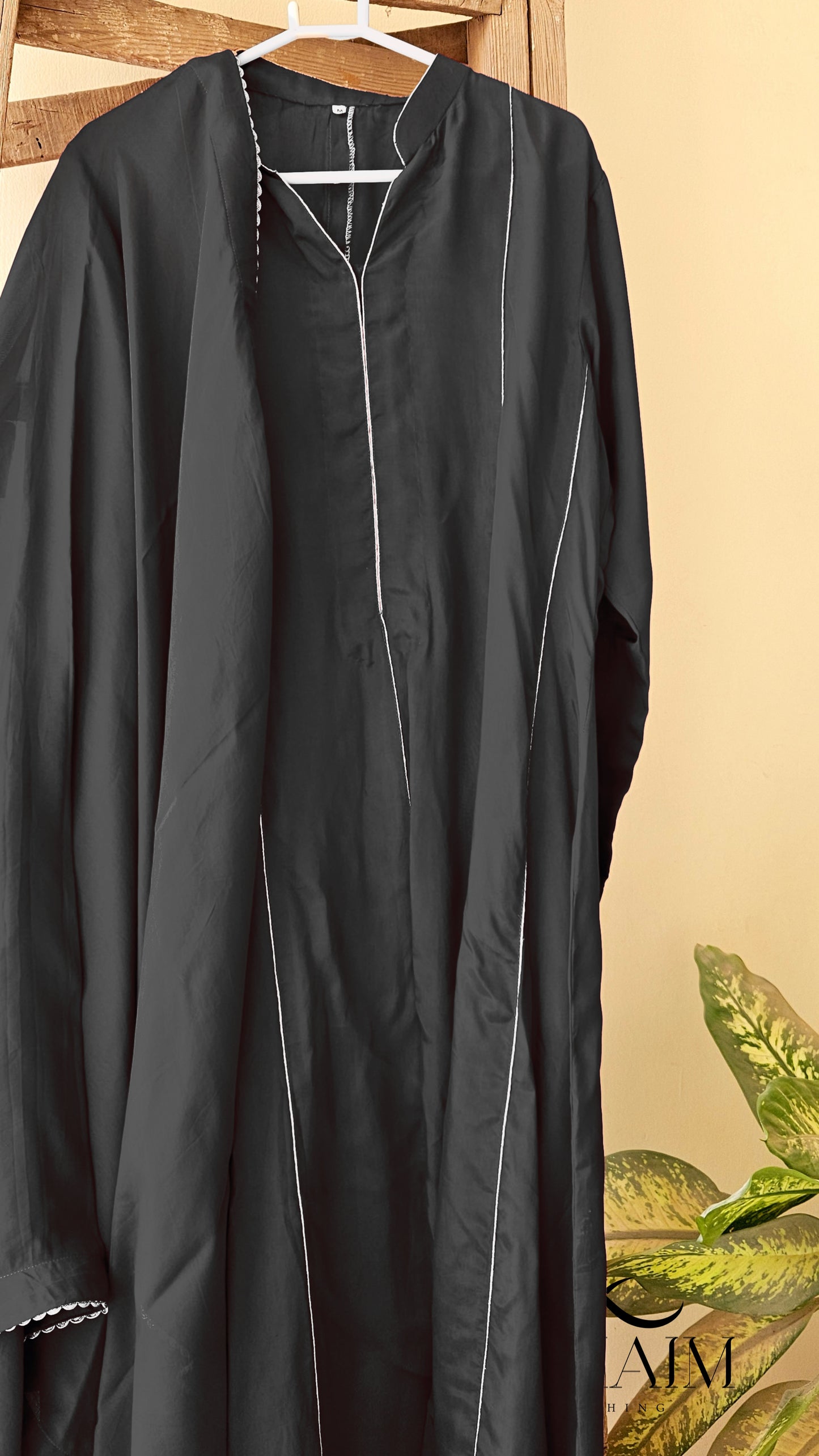 Jet Black Silk Maxi - 1pc