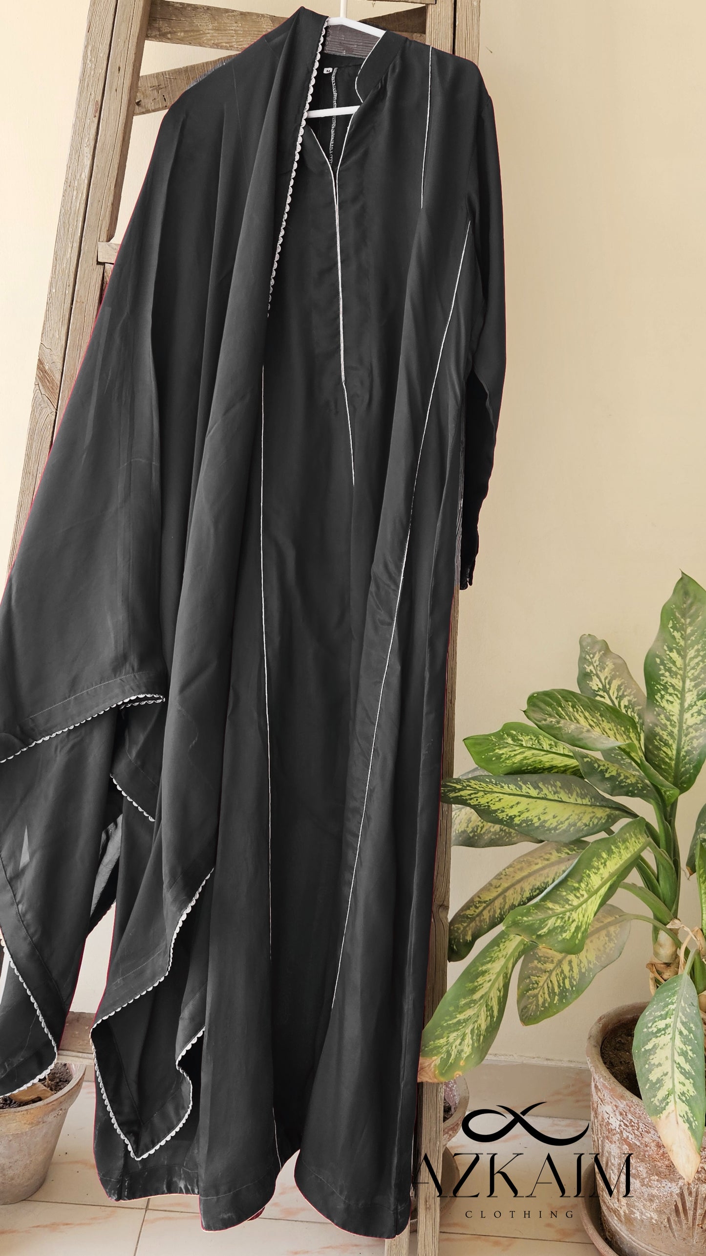 Jet Black Silk Maxi - 1pc
